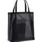 Small Sequined Mesh Tote Bag - Black