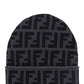 FF Logo Cotton Beanie - Black / Grey