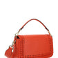 Medium Baguette Woven Leather Bag - Red