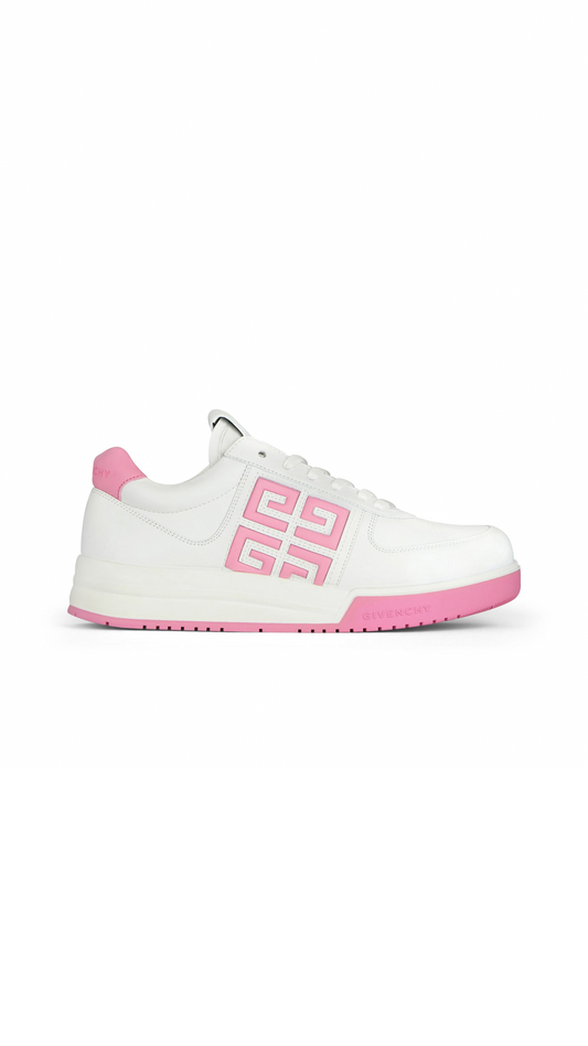 G4 Sneakers in Leather - White/Pink