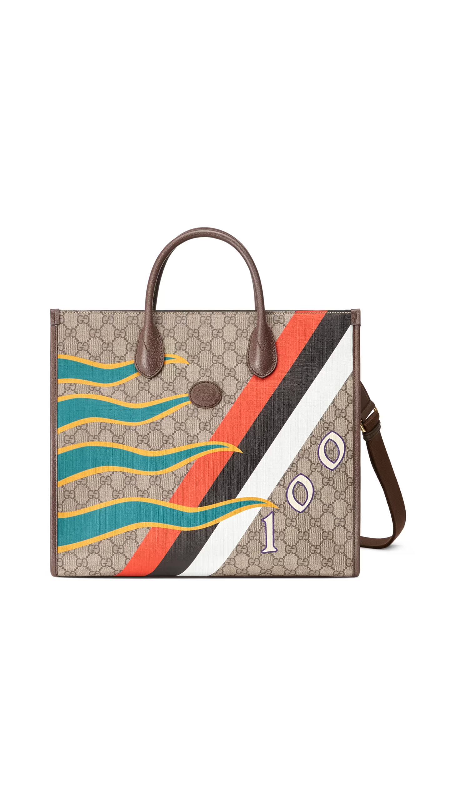 Medium Shopping Bag with Geometric Print - GG Supreme.