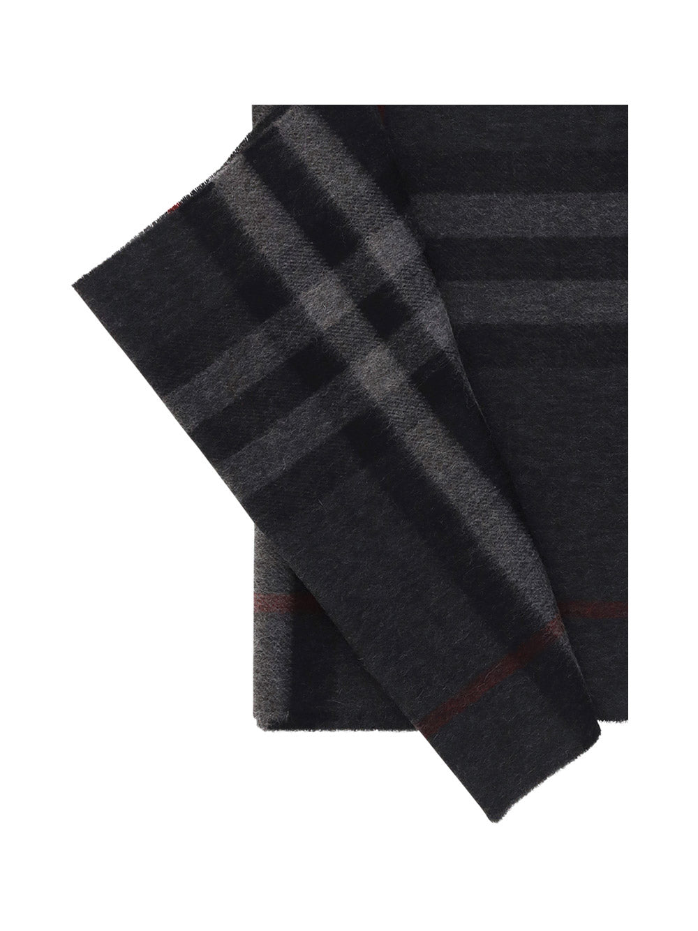 The Classic Check Cashmere Scarf - Charcoal