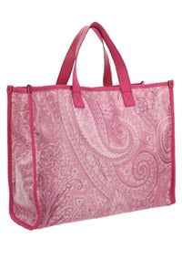 Liquid Paisley Medium Shopping Bag - Pink