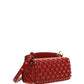 Rockstud Spike Calfskin Shoulder Bag - Red