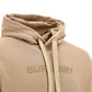 Logo Print Cotton Hoodie - Sand