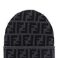 FF Logo Cotton Beanie - Black / Grey