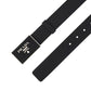 Saffiano Leather Logo Belt - Black
