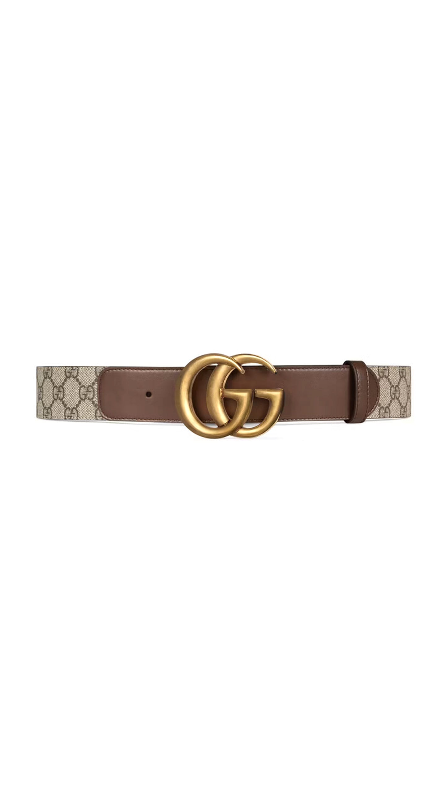GG Double G Buckle Belt - Brown