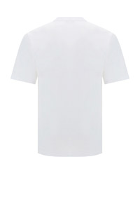 Cotton Embroidered  T-Shirt - White