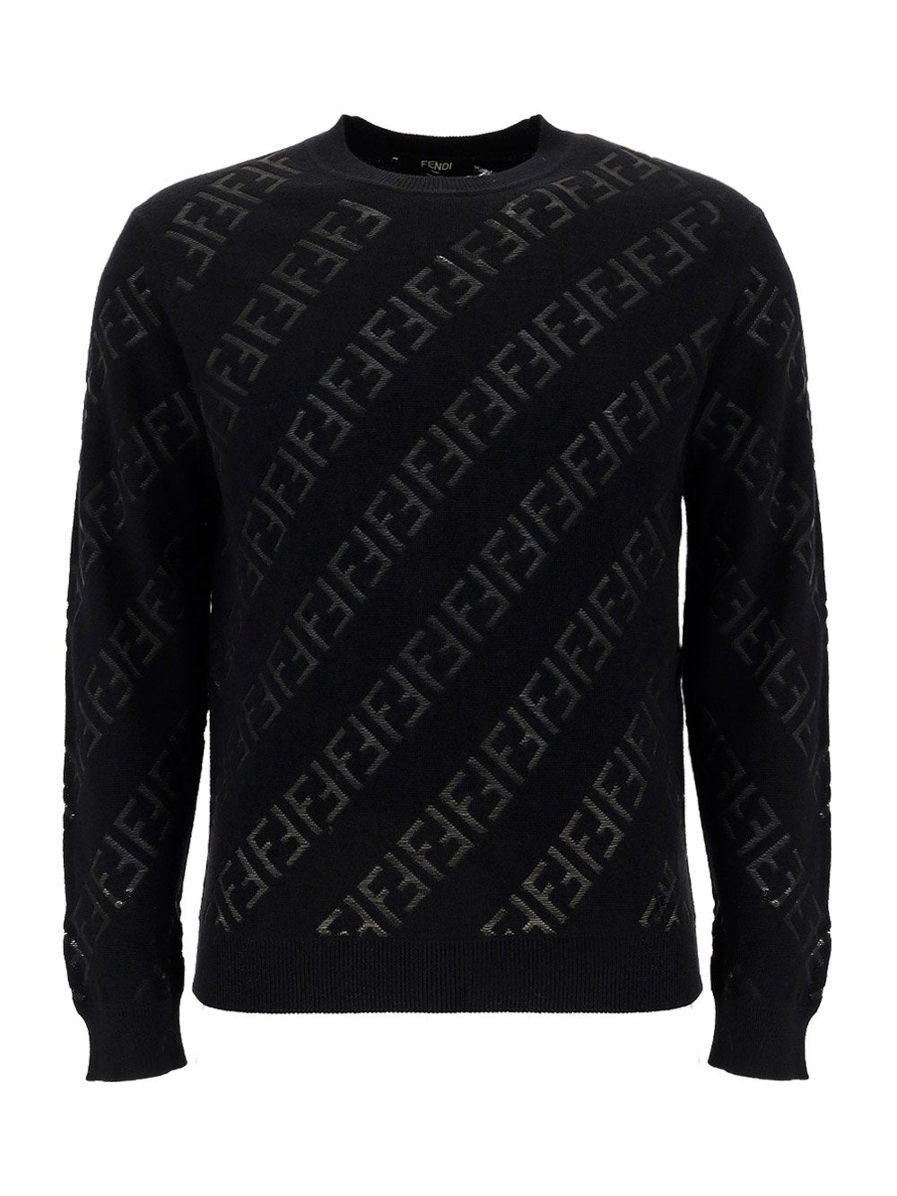FF Motif Logo Knit Sweater - Black