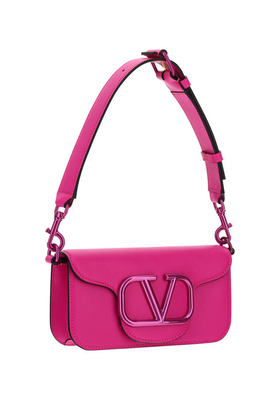 Mini Locò Crossbody Calfskin Bag - Pink PP