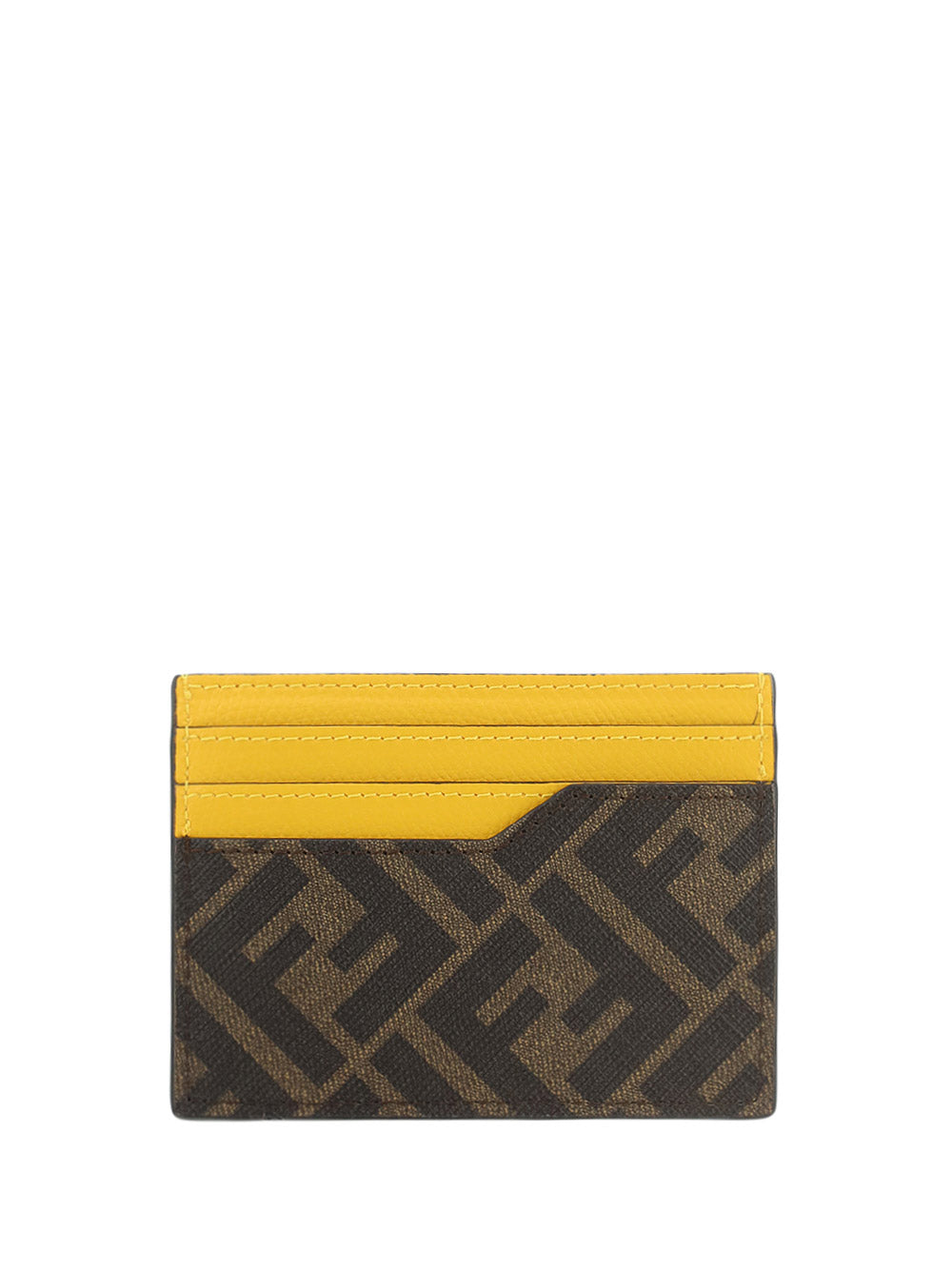 FF Logo Card Holder - Brown / Yellow