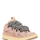 Leather Curb Sneakers - Pink.