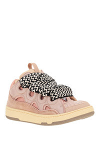 Leather Curb Sneakers - Pink.
