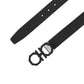 Reversible and Adjustable Gancini Belt - Black