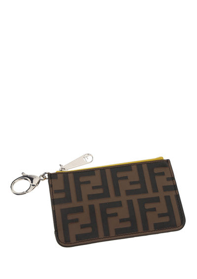 Key Case Pouch - Brown / Yellow