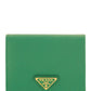 Small Saffiano Leather Wallet - Emerald