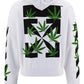 Weed Arrows Over Hoodie - White