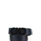 Reversible And Adjustable Gancini Belt - Black / Blue Marine