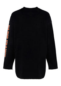 Maison Balenciaga Long Sleeve T-Shirt Oversized - Black