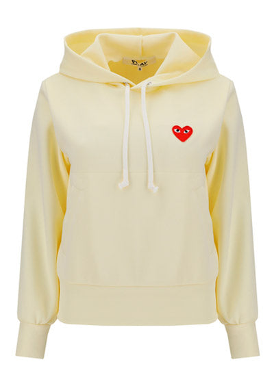 Heart-embroidered Pullover Hoodie.