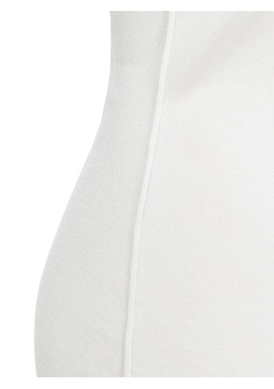 Reversible FF Cutout Knitted Mini Dress - White