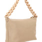 Miu Spirit Madras Leather Bag - Beige
