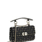 Small Rockstud Spike Nappa Leather Bag - Black