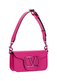 Mini Locò Crossbody Calfskin Bag - Pink PP