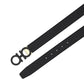 Reversible And Adjustable Gancini Belt - Black / Blue Marine