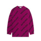 Allover Logo Sweater - Purple