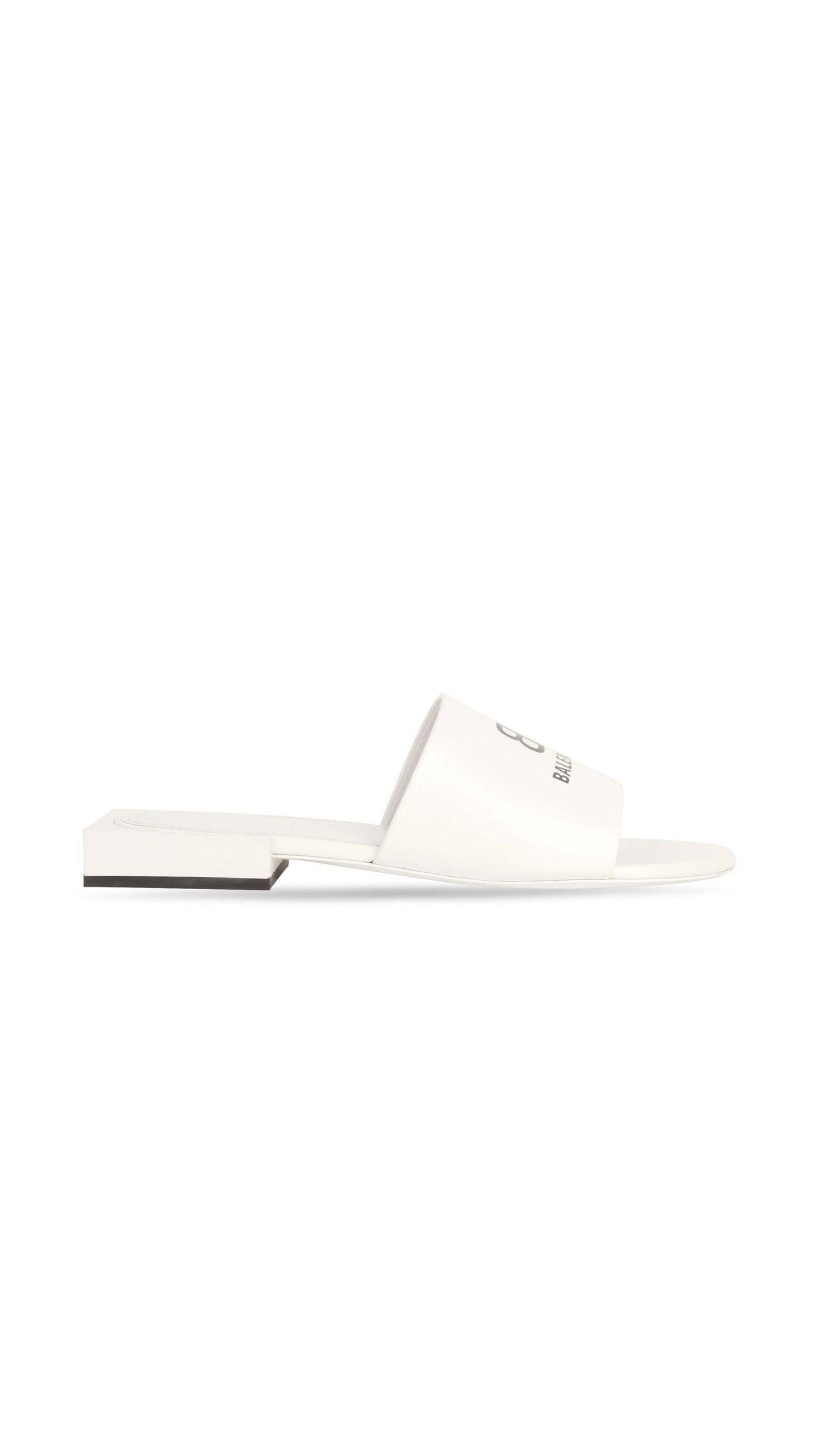 Box Sandal in Soft Nappa Sheepskin - White