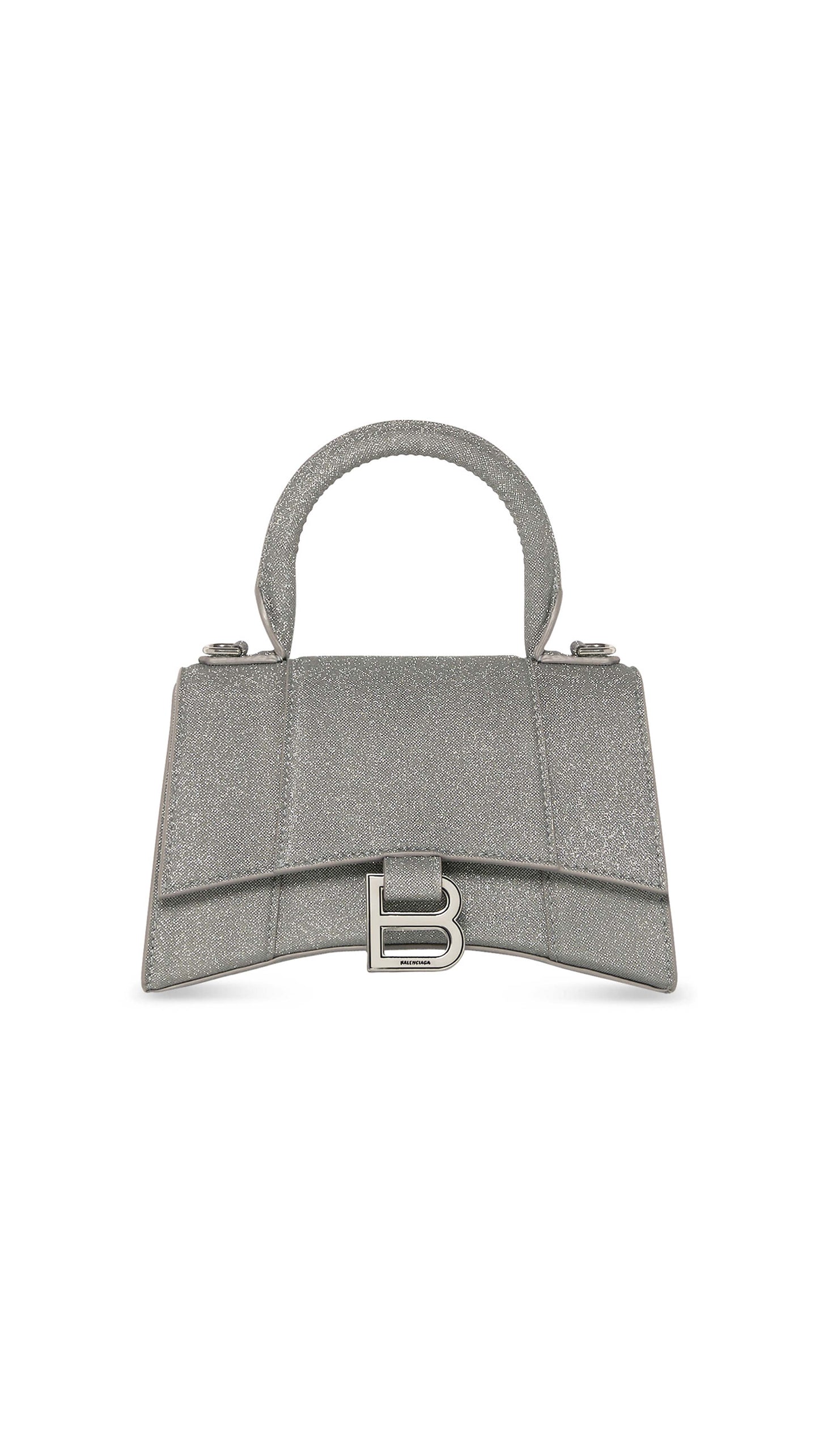 Hourglass XS Handbag - Grey Glitter