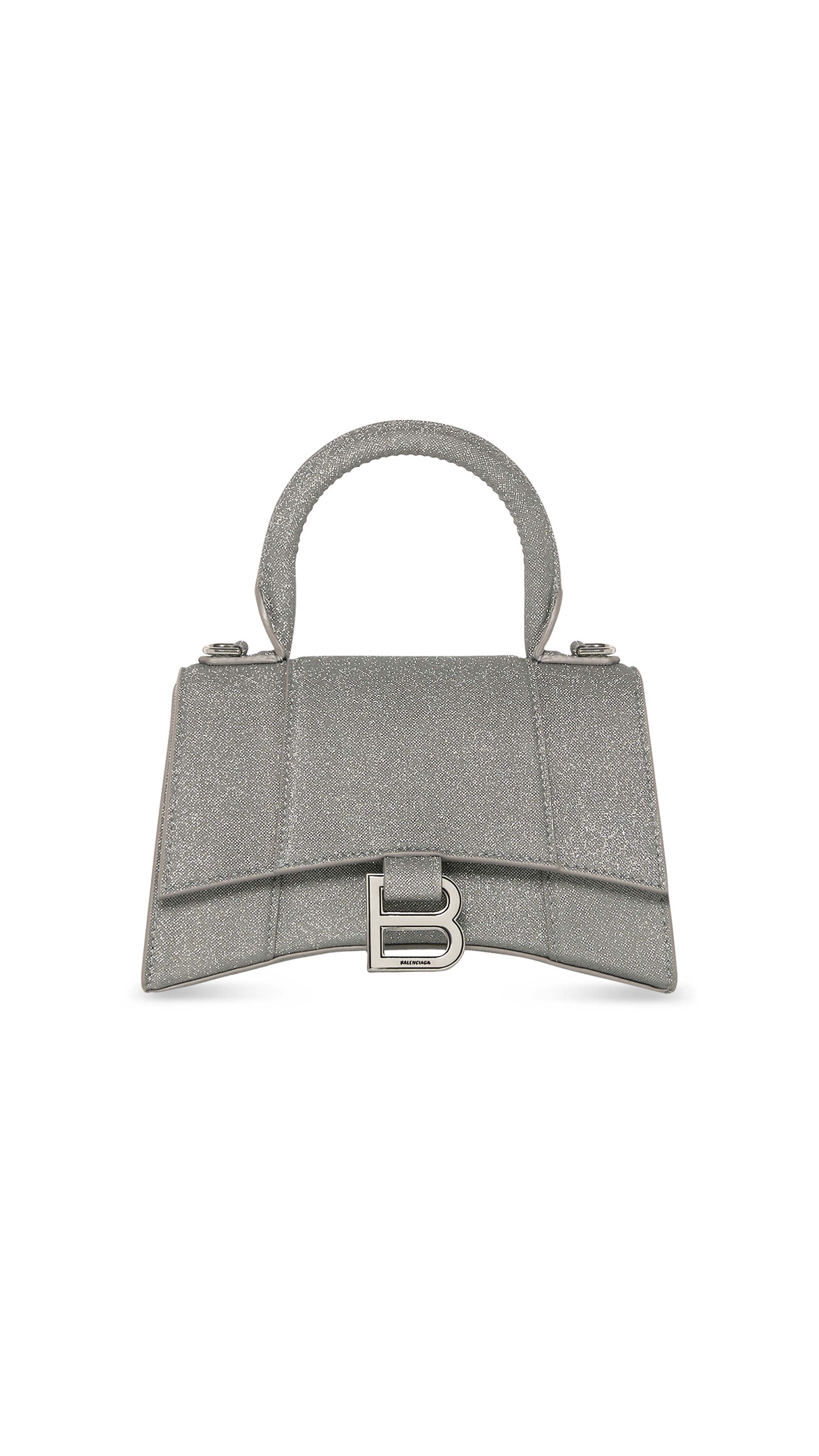 Hourglass XS Handbag - Grey Glitter