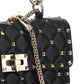 Small Rockstud Spike Nappa Leather Bag - Black