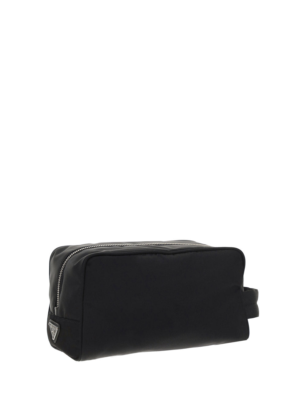 Re-Nylon and Leather Pouch - Black
