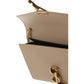 Cassandra Chain Wallet in Grain de Poudre Embossed Leather -  Dark Beige