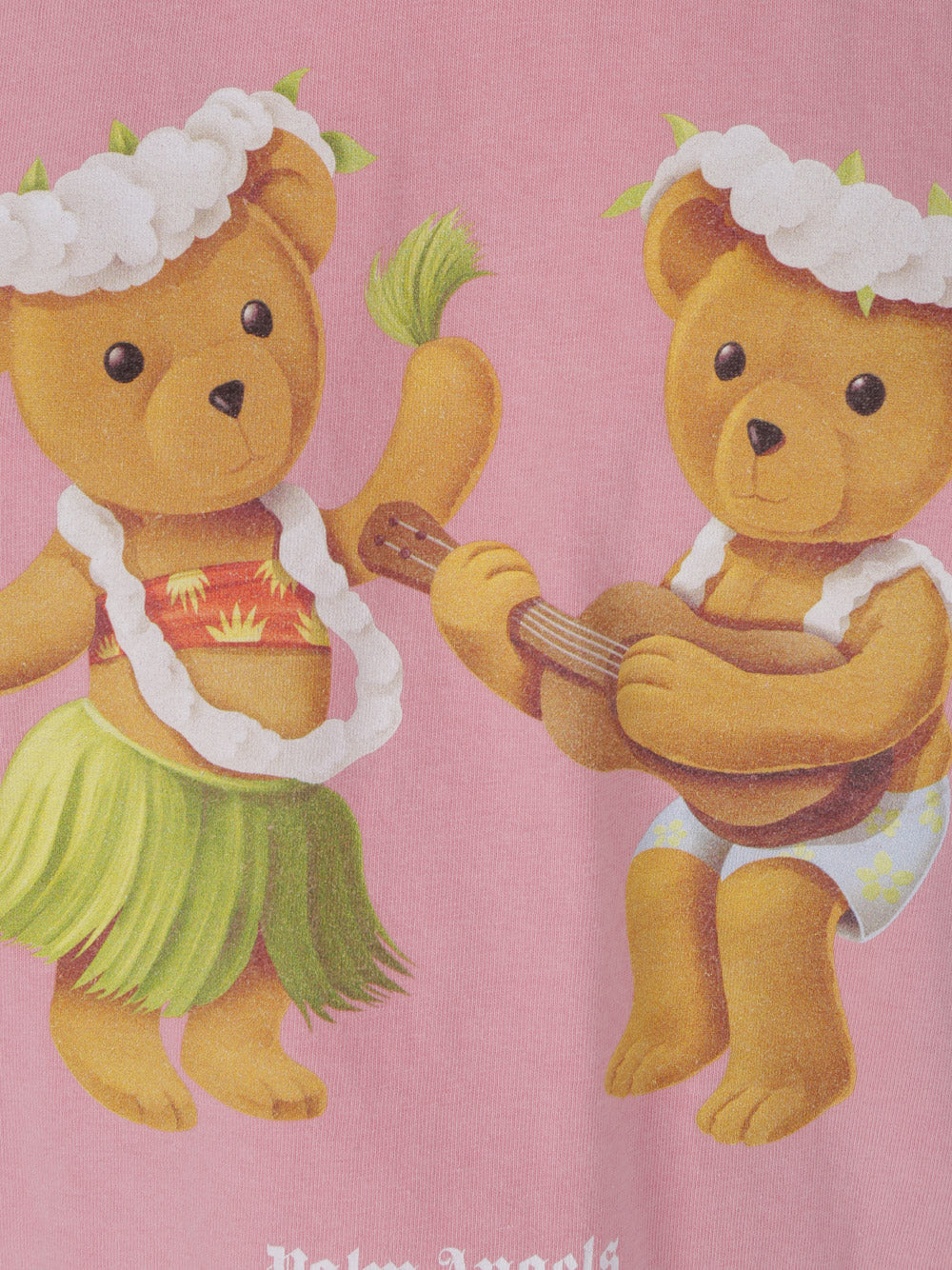 Dancing Bears Cropped T-Shirt - Pink