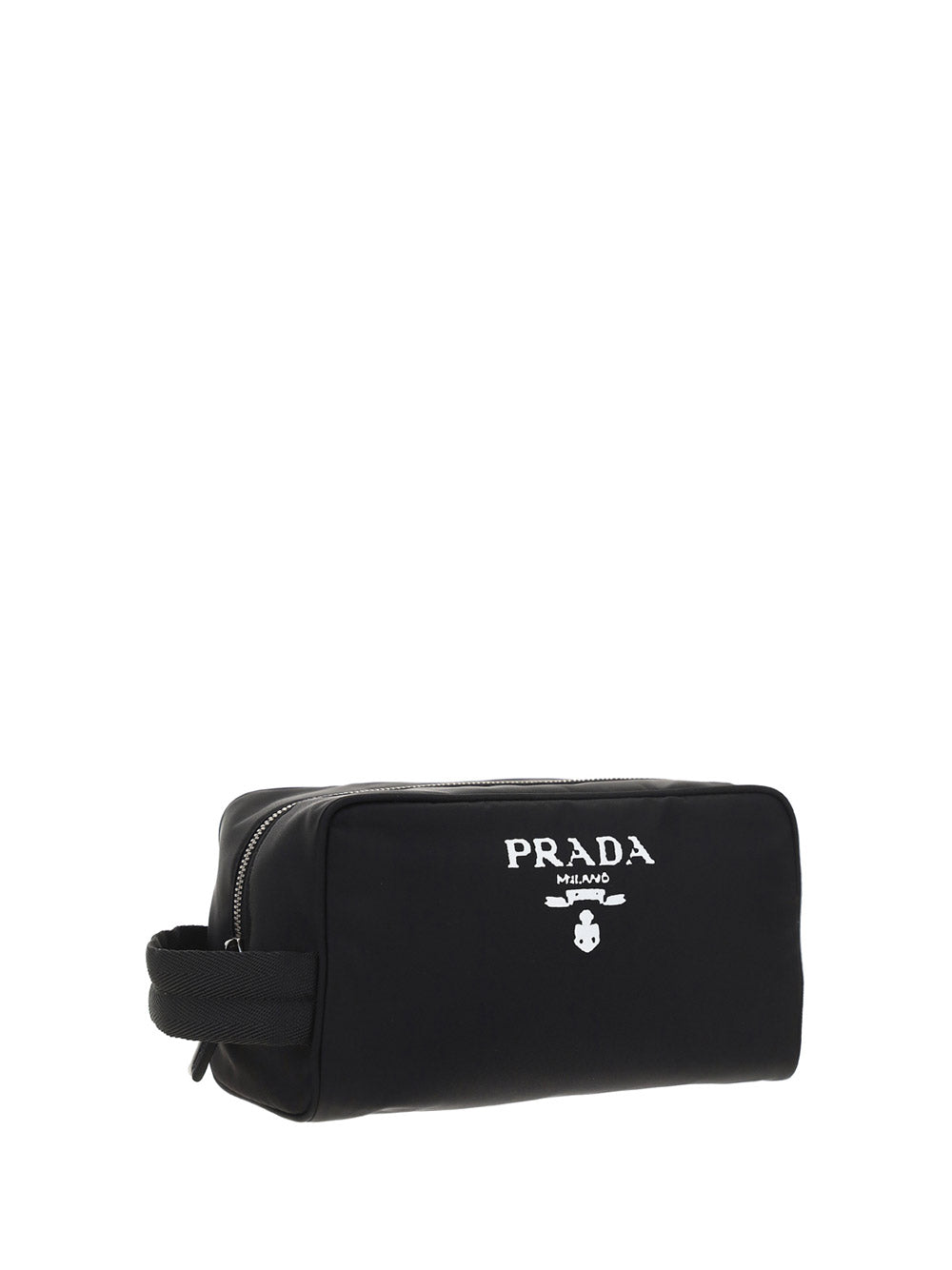 Re-Nylon and Leather Pouch - Black