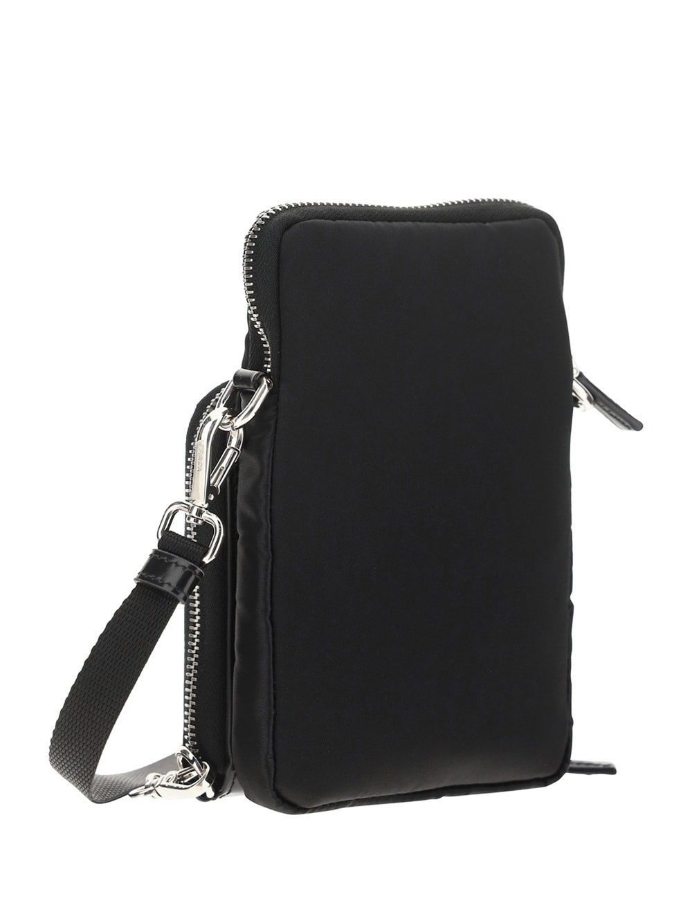 Brushed Leather & Nylon Smartphone Case - Black