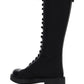 Brushed Leather and Re-Nylon Boots - Black