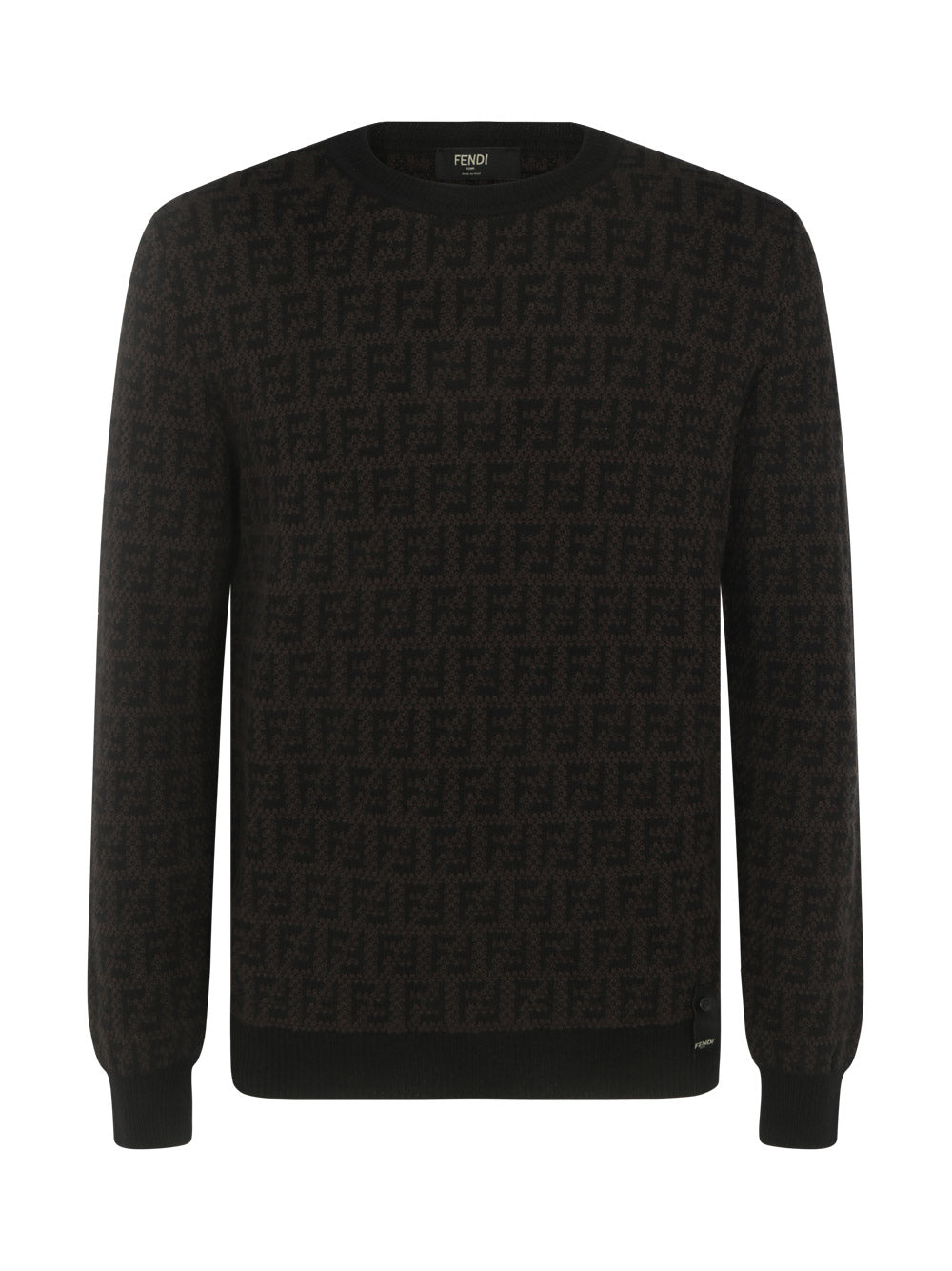 Monogram Wool Pullover - Black Brown