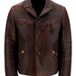 Nappa Leather Jacket - Brown