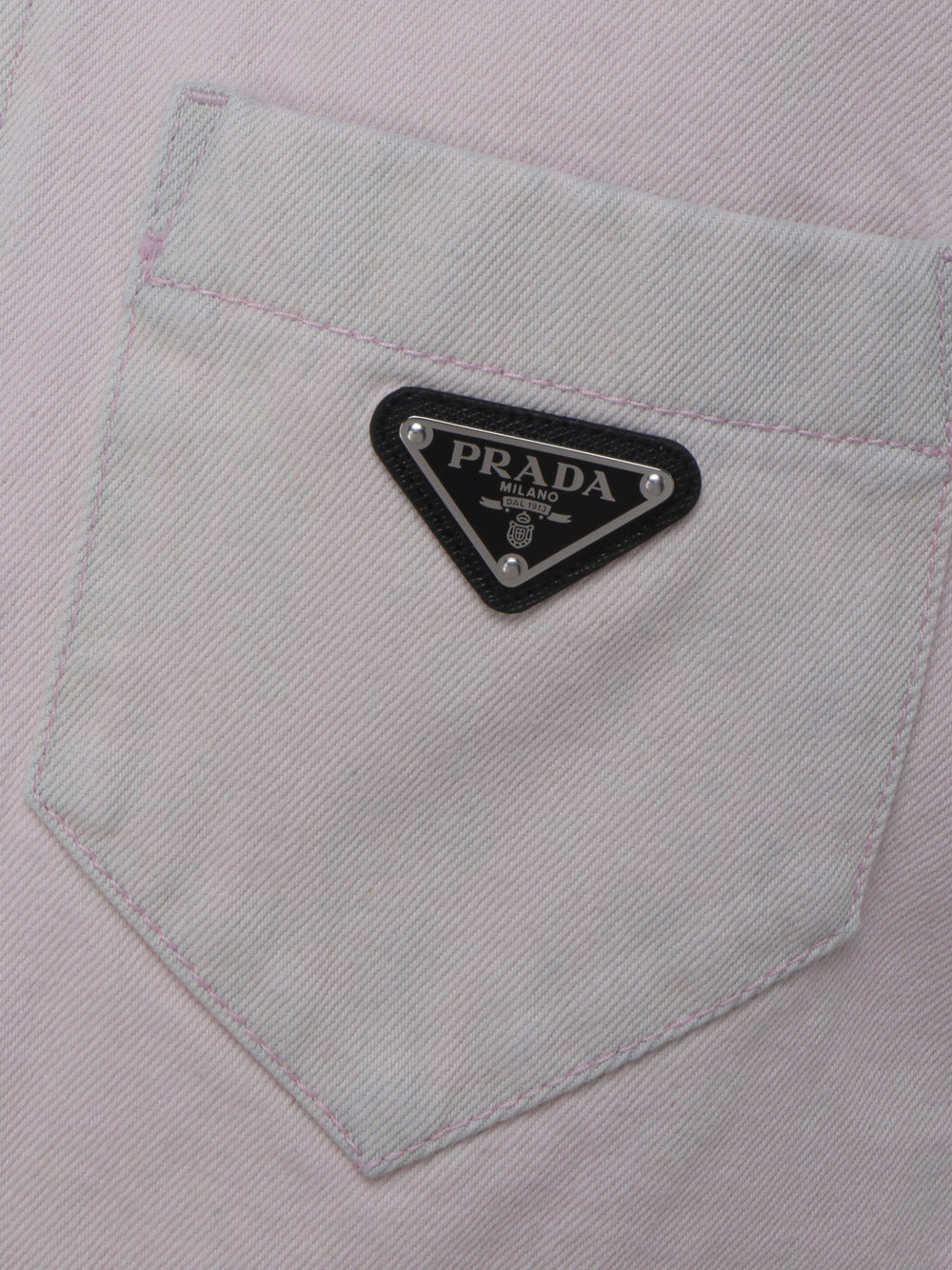 Cropped Organic Denim Jacket - Pale Pink