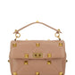 Large Roman Stud The Shoulder Bag In Nappa With Chain - Poudre