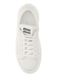 Mesh Flatform Sneakers - White