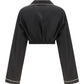 Silk Cropped Shirt - Black
