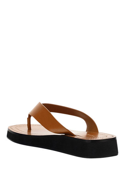 Ginza Leather Sandals - Tan