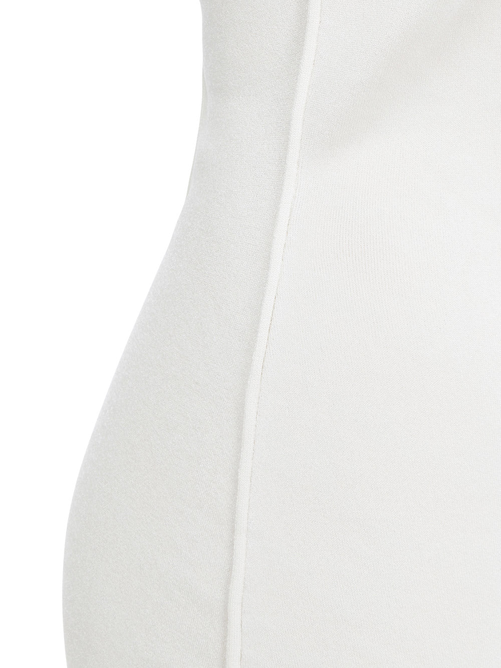 Reversible FF Cutout Knitted Mini Dress - White