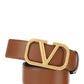Vlogo Signature Calfskin Belt - Saddle Brown